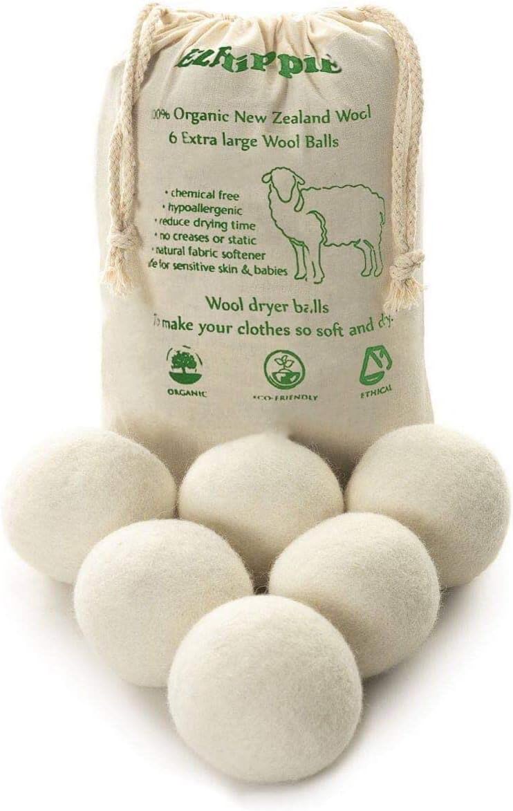 Quality Wool Dryer Balls - 6 XL Pack