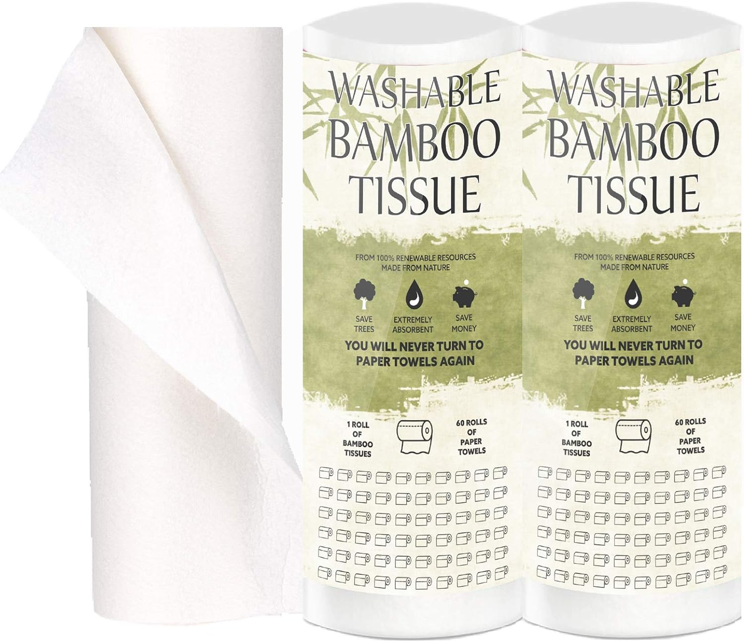 TANNESS 2 x Bamboo Kitchen Rolls